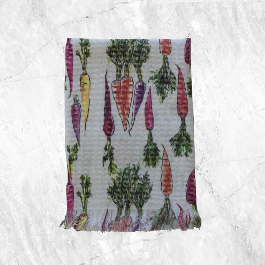 Printed Kitchen Tea Towels - Carrots