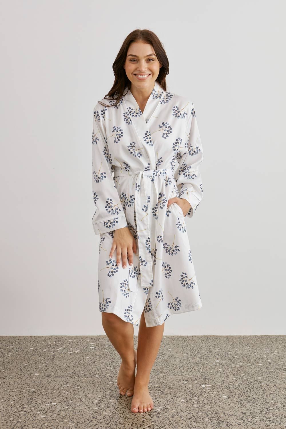 women's long cotton kimono robe