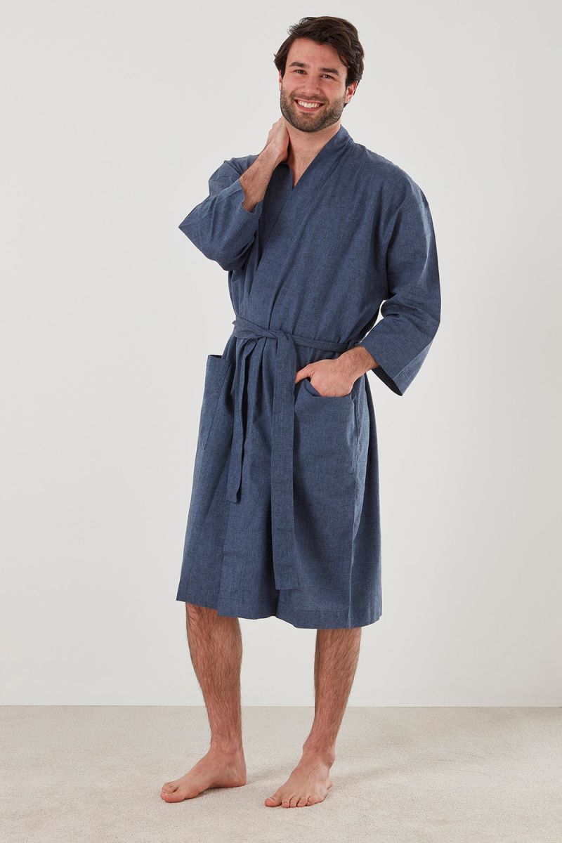 Blair Robe Midnight Baksana's Luxury Sleepwear