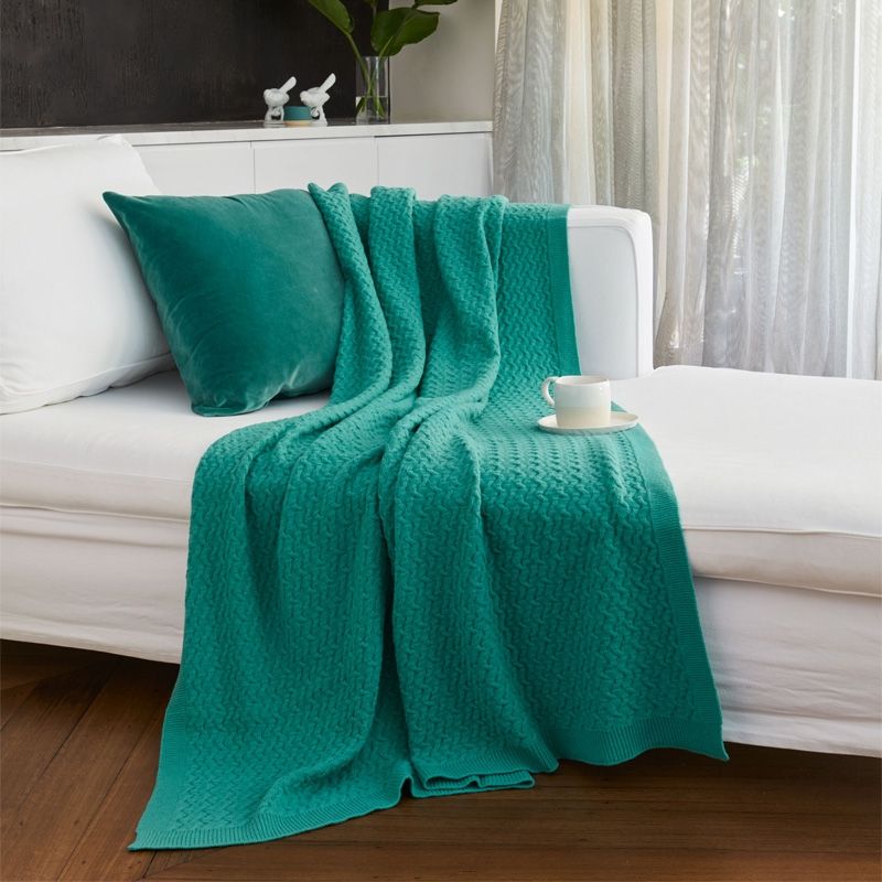 Cheviot Lambswool Blanket-Emerald