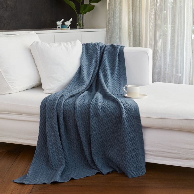 Cheviot Lambswool Blanket-Winter Sky