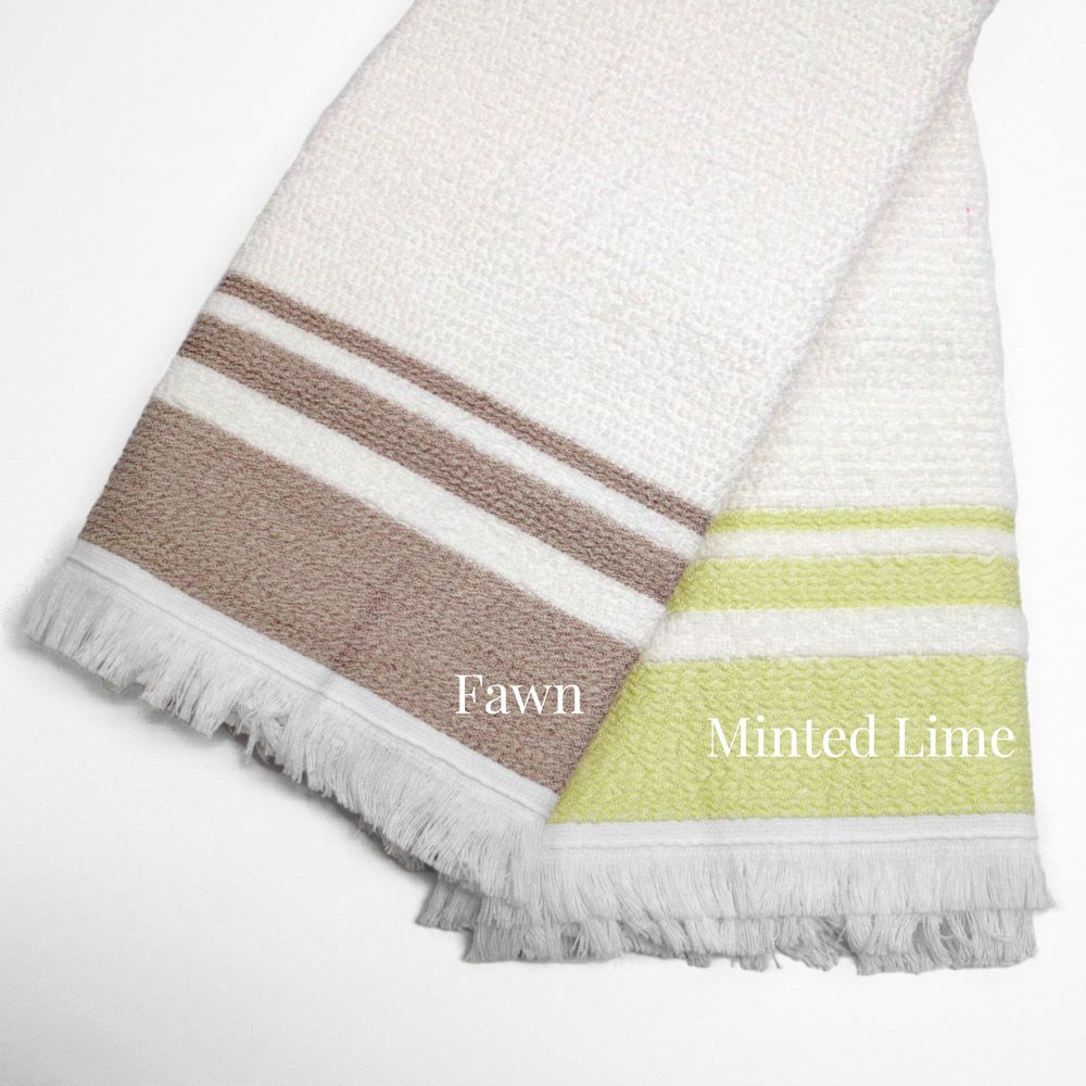 Terry Hand Towel Set - Minted Lime