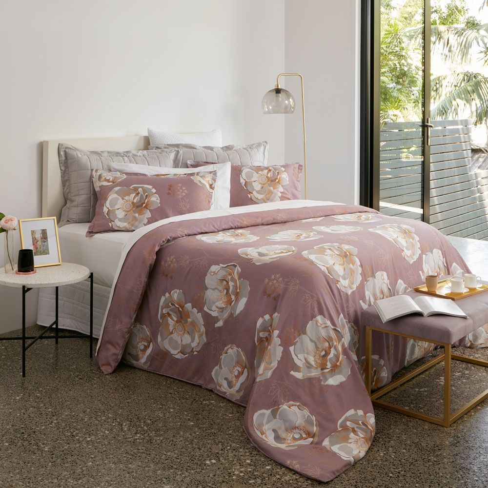 Mauve Eden Duvet Cover Set Baksana Homewares