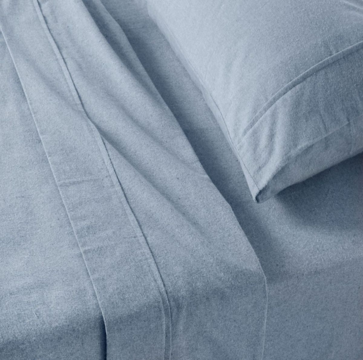 Chambray Flannel Sheet Set Baksana Homewares
