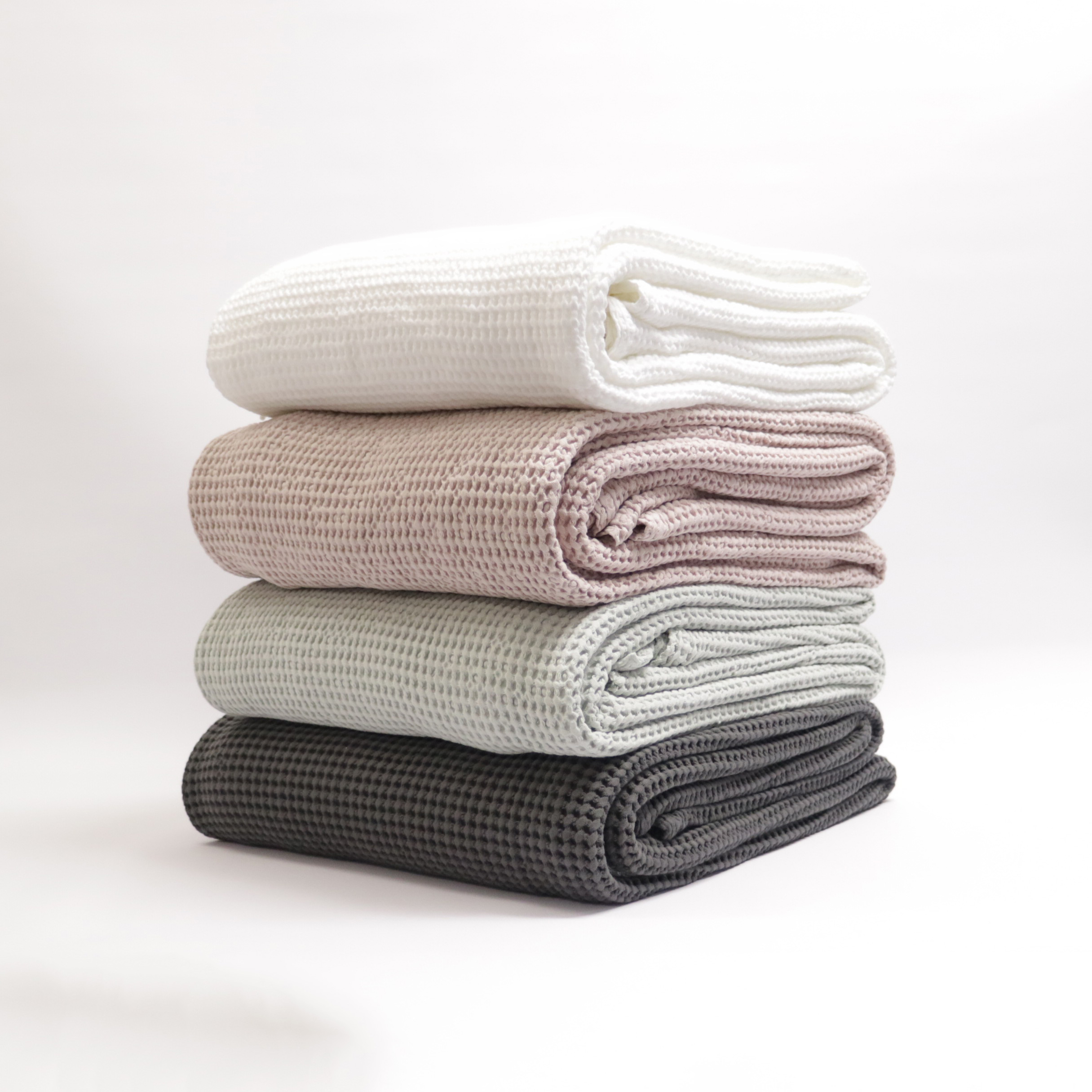 New Bliss Stonewashed Waffle Blankets